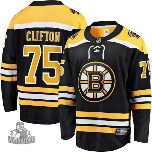 Connor Clifton Boston Bruins Pocopato Replica Player- Black Jersey