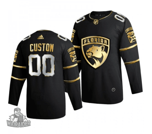 Florida Panthers Custom 2021 Golden Edition Limited Jersey, Black, NHL Jersey - Pocopato