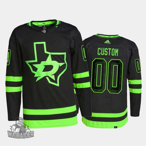 Dallas Stars Men's 2021-22 Custom Pro Jersey Alternate Uniform, Black, NHL Jersey - Pocopato