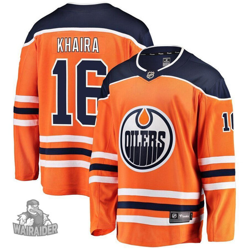 Jujhar Khaira Edmonton Oilers Pocopato Breakaway Player Jersey - Orange , NHL Jersey, Hockey Jerseys
