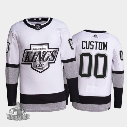 Los Angeles Kings Youth Custom Primegreen Pro Jersey 2021-22 Alternate Uniform, White, NHL Jersey - Pocopato