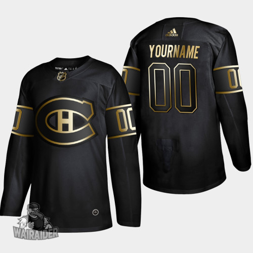 Montreal Canadiens Custom 2019 NHL Golden Edition Player Jersey, Black, NHL Jersey - Pocopato