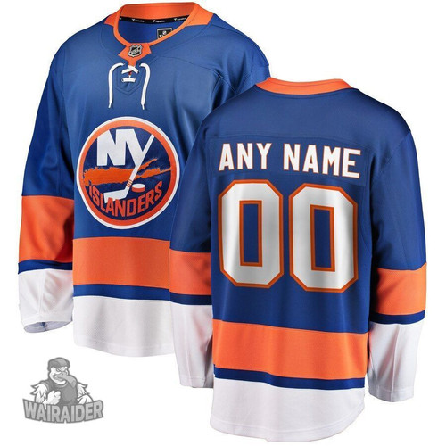 New York Islanders Men's Home Breakaway Custom Jersey, Blue, NHL Jersey - Pocopato