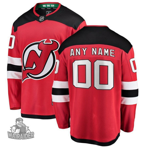New Jersey Devils Men's Home Breakaway Custom Jersey, Red, NHL Jersey - Pocopato