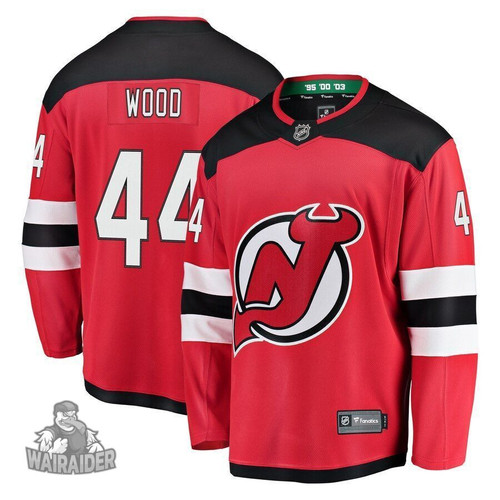 Miles Wood New Jersey Devils Pocopato Home Breakaway Player Jersey - Red , NHL Jersey, Hockey Jerseys