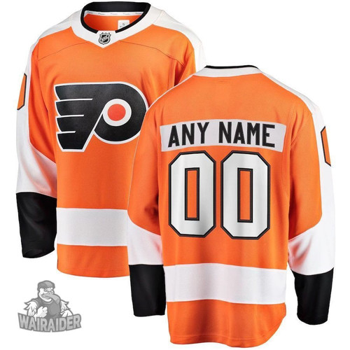 Philadelphia Flyers Men's Home Breakaway Custom Jersey, Orange, NHL Jersey - Pocopato
