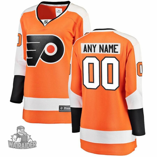 Philadelphia Flyers Women's Home Breakaway Custom Jersey, Orange, NHL Jersey - Pocopato