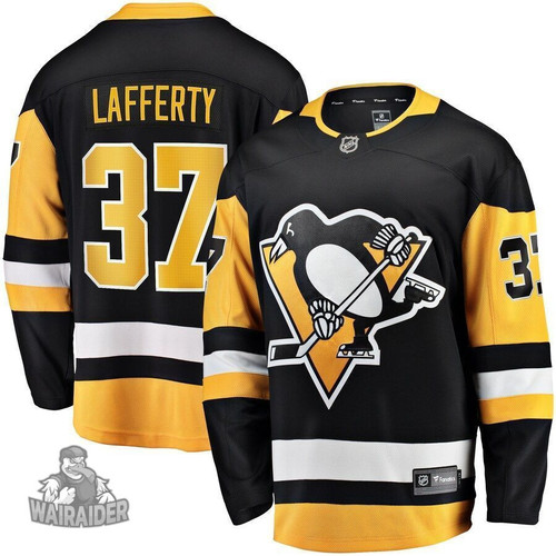 Sam Lafferty Pittsburgh Penguins Pocopato Home Breakaway Player Jersey - Black , NHL Jersey, Hockey Jerseys