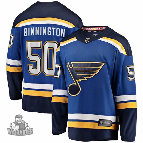 Jordan Binnington St. Louis Blues Pocopato Home Premier Breakaway Player Jersey - Royal , NHL Jersey, Hockey Jerseys