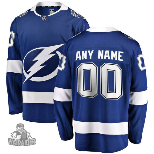 Tampa Bay Lightning Men's Home Breakaway Custom Jersey, Blue, NHL Jersey - Pocopato