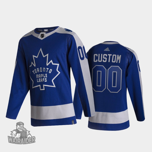 Toronto Maple Leafs Men's Custom Reverse Retro 2020-21 Special Edition Jersey, Blue, NHL Jersey - Pocopato