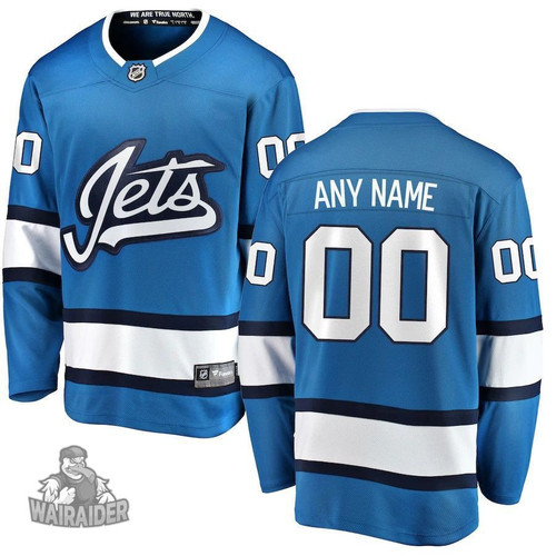 Winnipeg Jets Men's Alternate Breakaway Custom Jersey, Blue, NHL Jersey - Pocopato