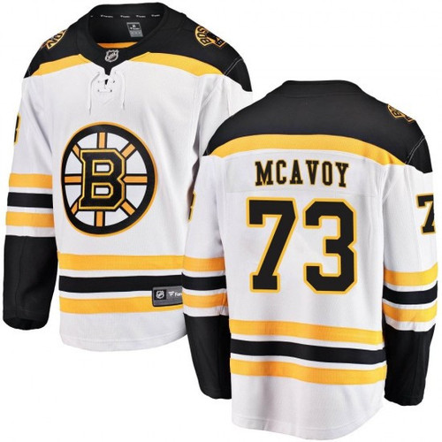 Youth Boston Bruins Charlie McAvoy Breakaway Away Jersey - White