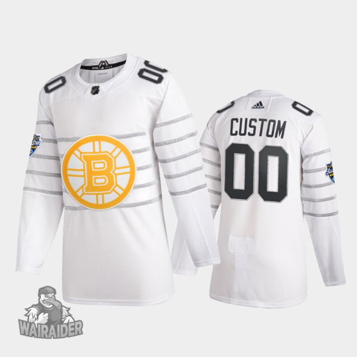 Boston Bruins Men's Custom 2020 NHL All-Star Game Jersey, White, NHL Jersey - Pocopato