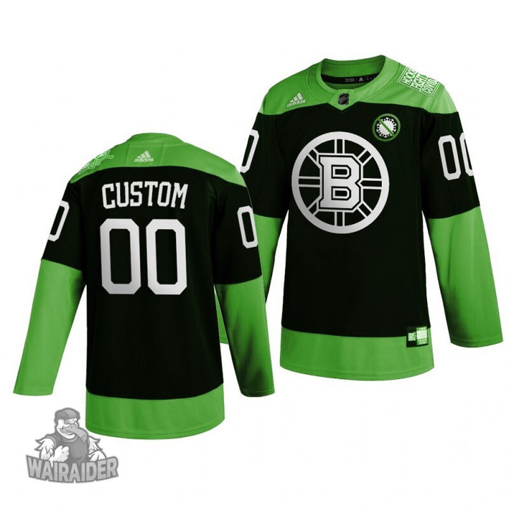 Boston Bruins Men's Hockey Fight nCoV Custom Jersey, Green, NHL Jersey - Pocopato