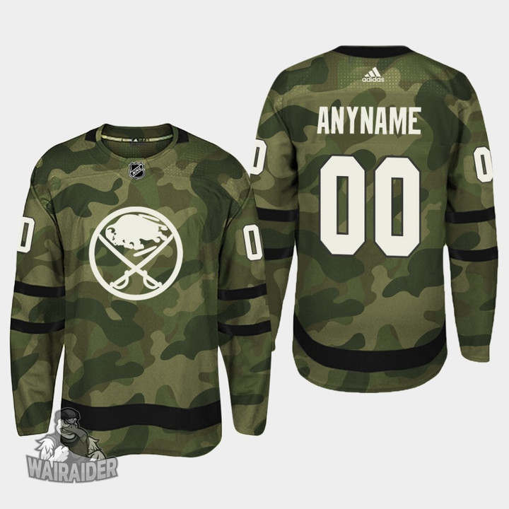 Buffalo Sabres Youth's Custom 2019 Armed Special Forces Jersey, Camo, NHL Jersey - Pocopato
