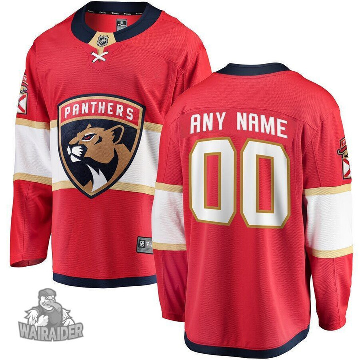 FLORIDA PANTHERS YOUTH'S HOME BREAKAWAY CUSTOM JERSEY, RED, NHL JERSEY - POCOPATO
