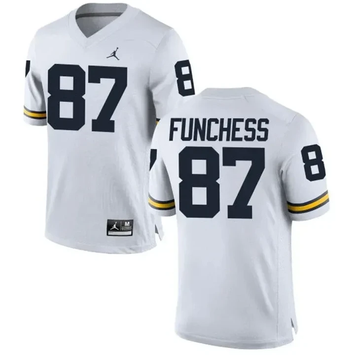 Male Michigan Wolverines White Dominique Funchess NCAA Alumni Football Game Jersey , NCAA jerseys