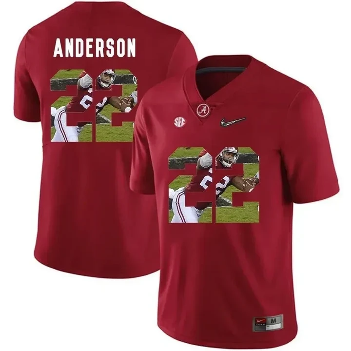 Alabama Crimson Tide Red Ryan Anderson College Football Portrait Jersey , NCAA jerseys