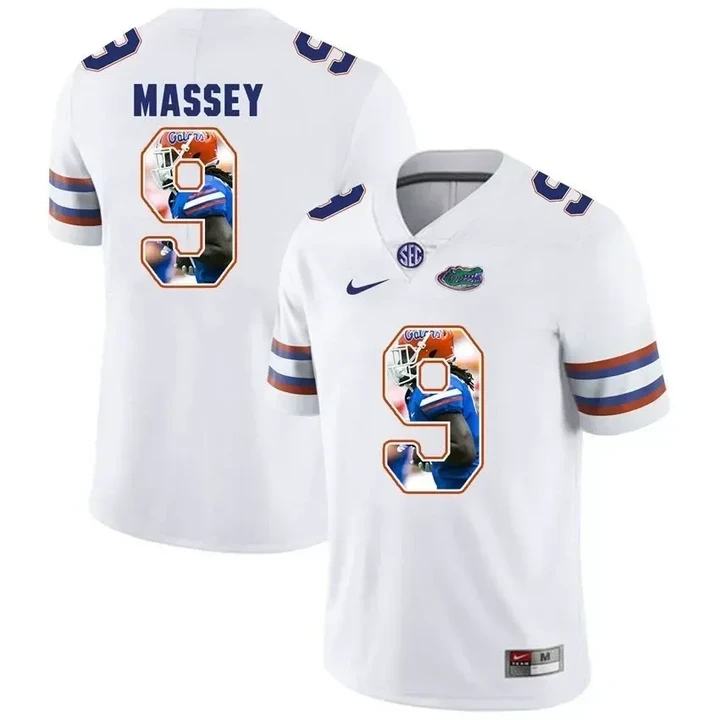 Florida Gators White Dre Massey College Football Portrait Jersey , NCAA jerseys