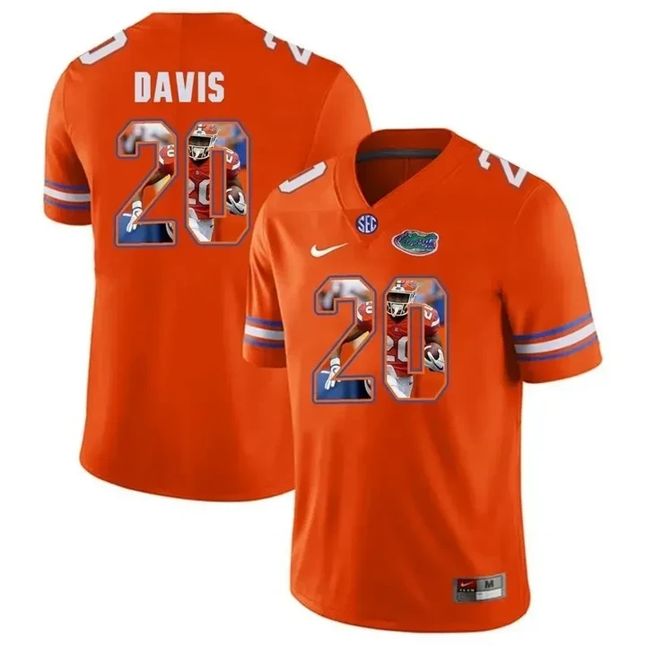 Florida Gators Orange Malik Davis College Football Portrait Jersey , NCAA jerseys