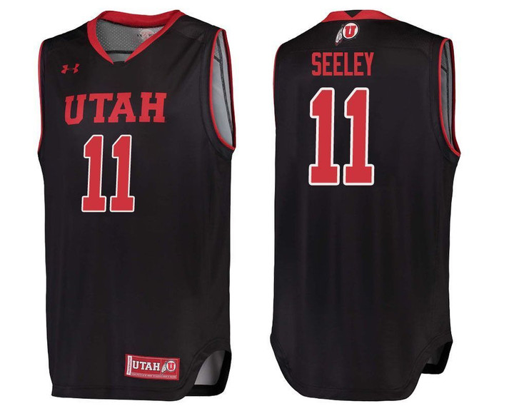 Utah Utes Black Chris Seeley College Basketball Jersey