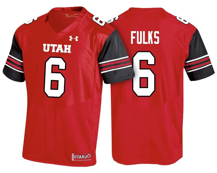 Utah Utes Red Kyle Fulks College Football Jersey