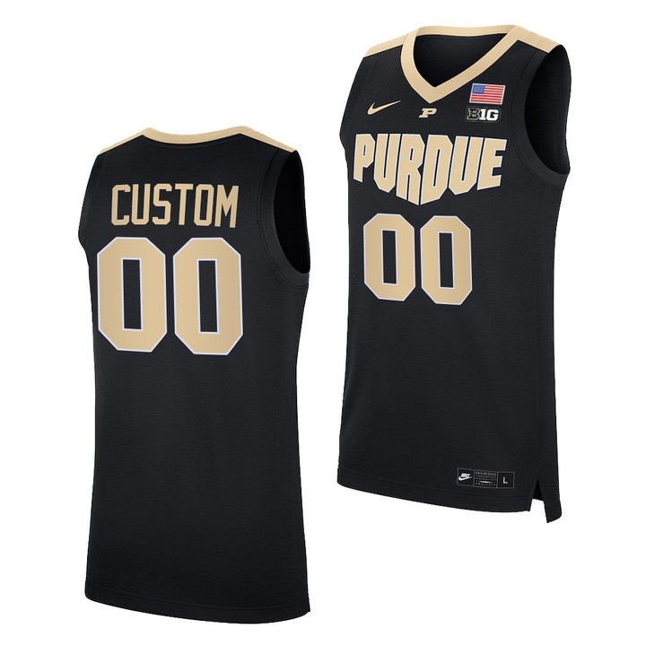 Youth Custom #00 Purdue Boilermakers 2021-22 College Basketball Black Jersey