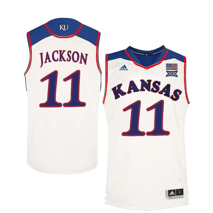 Male Kansas Jayhawks White Josh Jackson College Basketball Jersey
