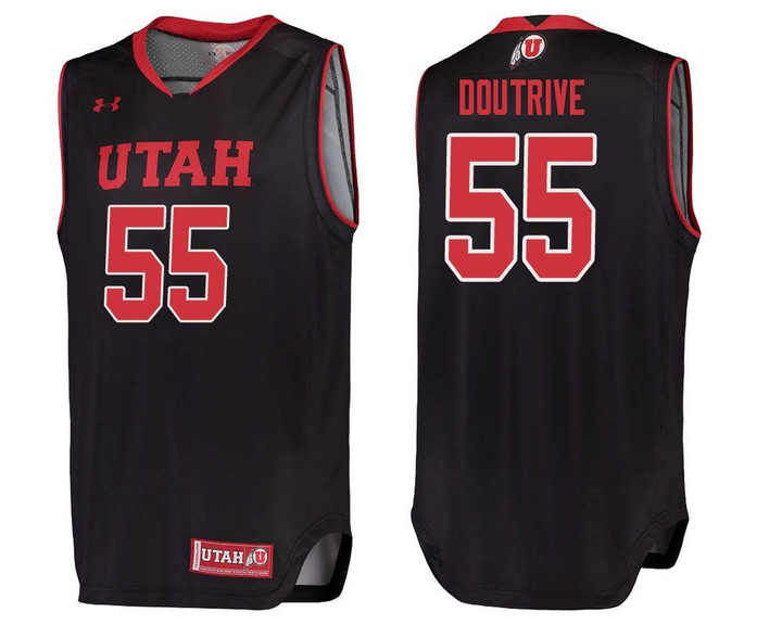Utah Utes Black Devante Doutrive College Basketball Jersey