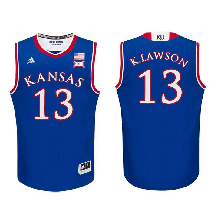 Kansas Jayhawks Royal K.J. Lawson Basketball Jersey