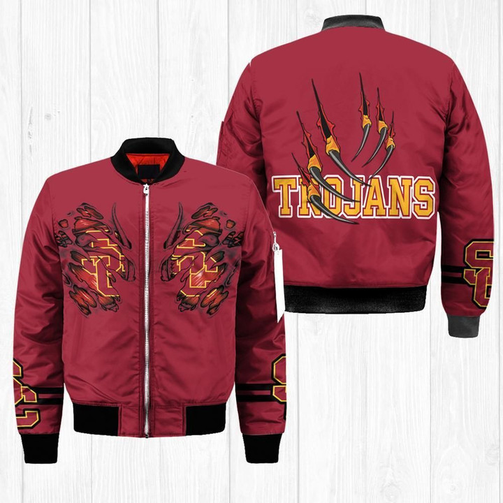 Usc Trojans Claws 3d Printed Unisex Bomber Jacket