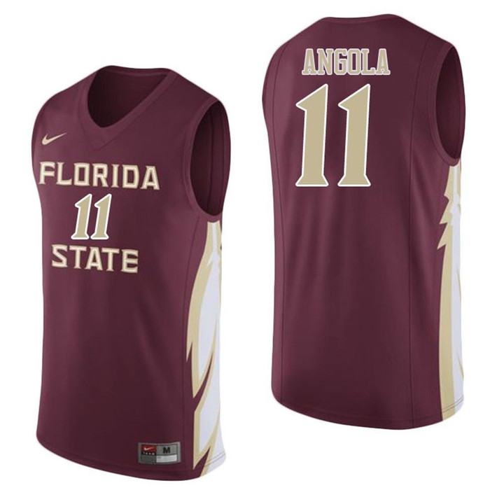 Florida State Seminoles Garnet Braian Angola College College Basketball Jersey