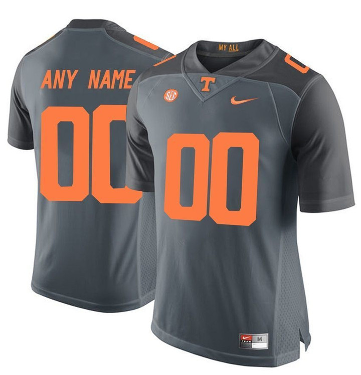 Men Tennessee Volunteers Grey College Limited Football Customized Jersey