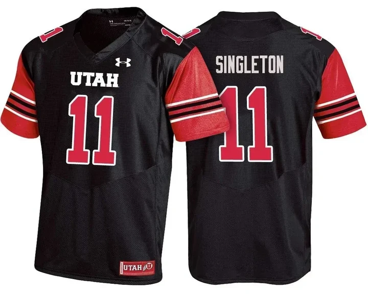 Utah Utes Black Raelon Singleton College Football Jersey , NCAA jerseys