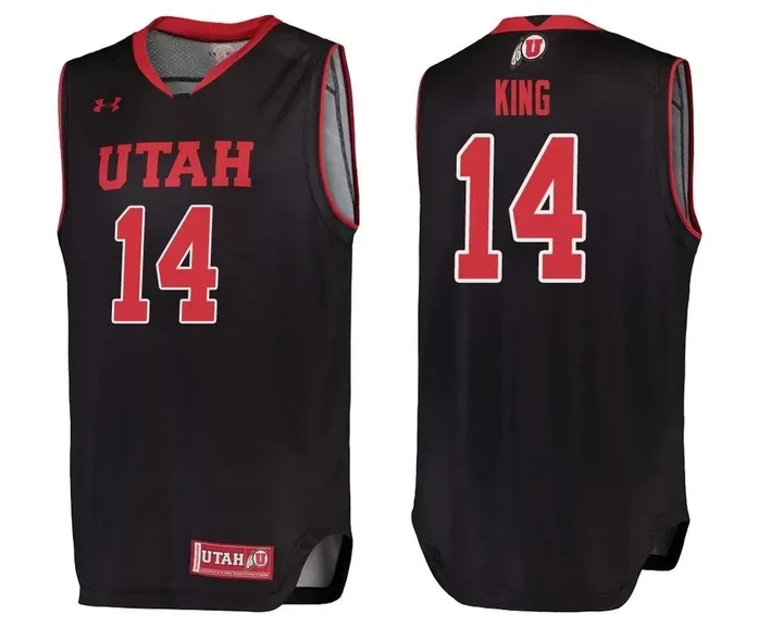 Utah Utes Black Brooks King College Basketball Jersey , NCAA jerseys