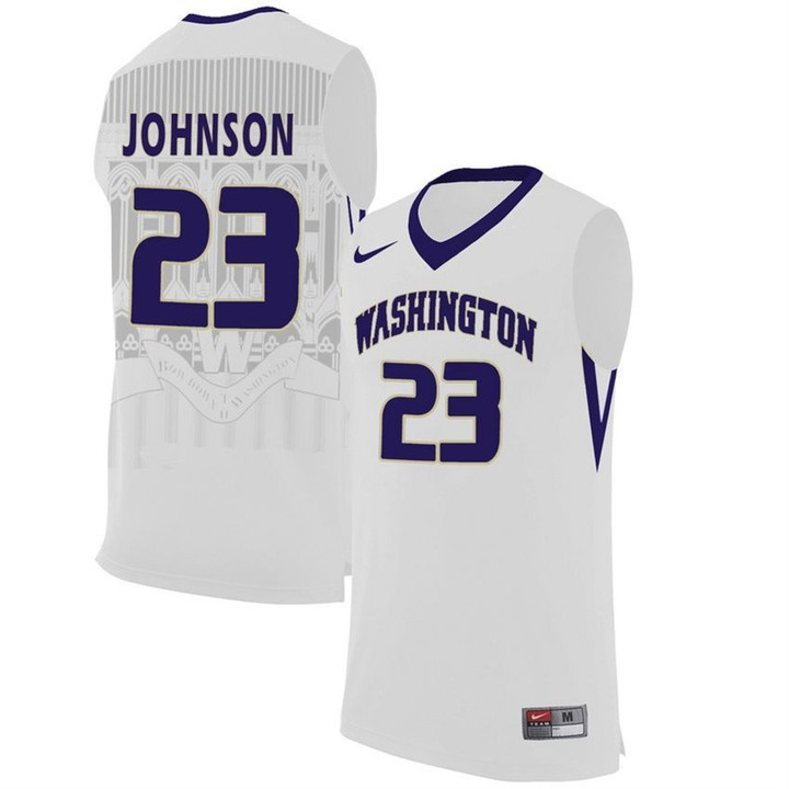 Washington Huskies White Carlos Johnson NCAA Basketball Jersey