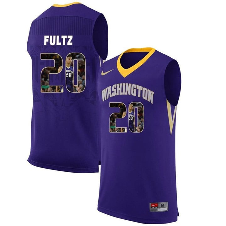 Male Washington Huskies Purple Markelle Fultz NCAA Basketball Jersey with Player Pictorial