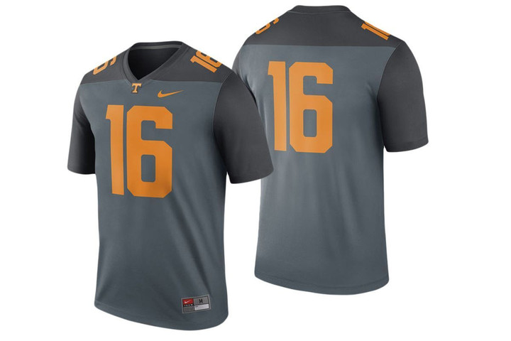Male Tennessee Volunteers Gray College Football Game Performance Jersey