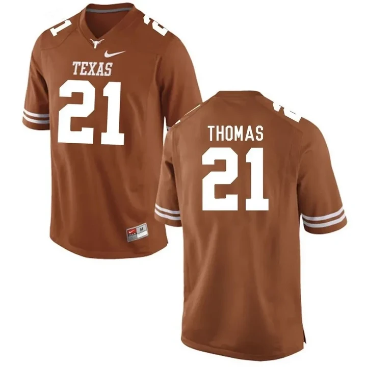 Texas Longhorns Brunt Orange Duke Thomas Football Jersey , NCAA jerseys