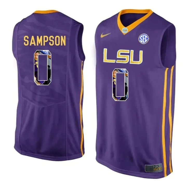 Male LSU Tigers Purple Brandon Sampson College Basketball Jersey , NCAA jerseys