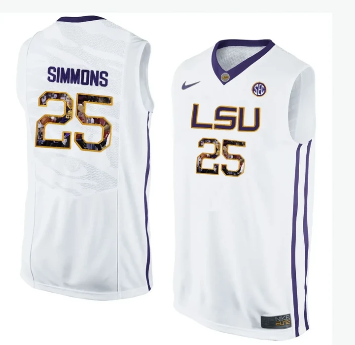 Male LSU Tigers White Ben Simmons College Basketball Jersey , NCAA jerseys