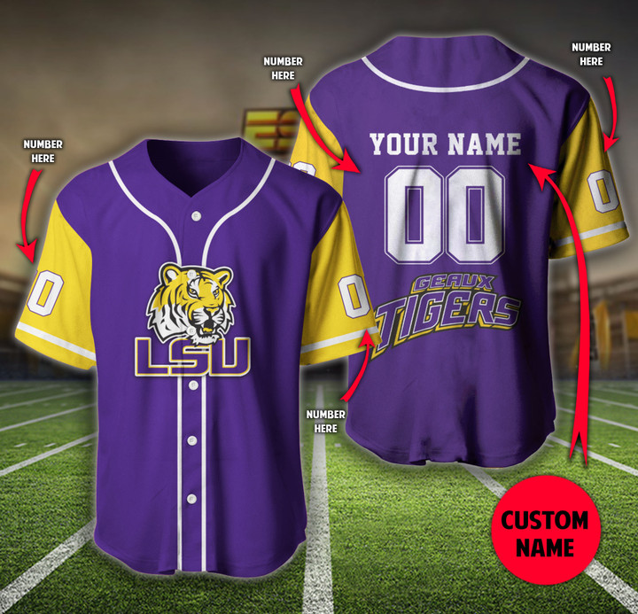 Youth LSU Tigers Custom Baseball Jersey - Limited Edition