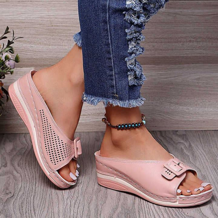 WOW!! | LAST DAY 50% OFF | LEATHER SOFT FOOTBED ARCH-SUPPORT SANDALS
