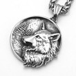 This is a discount for you : Stainless Steel Nordic Viking Wolf Pendant Chain Necklace For Men Male Jewelry Accessory