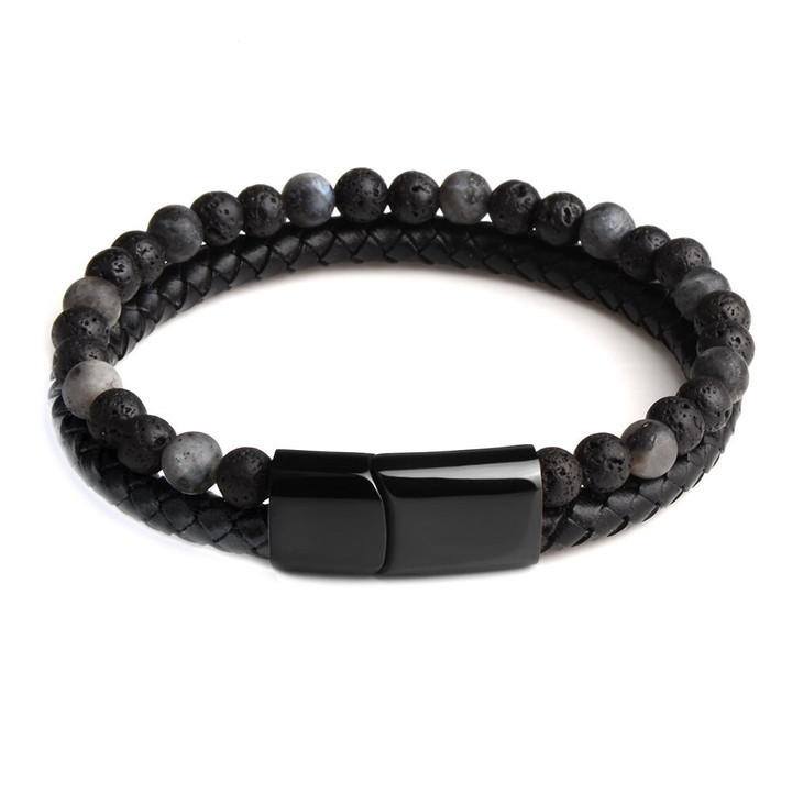 This the discount for you : 🔥 Magnetic Buckle Natural Lava Volcanic Stone Beaded Bracelet🔥