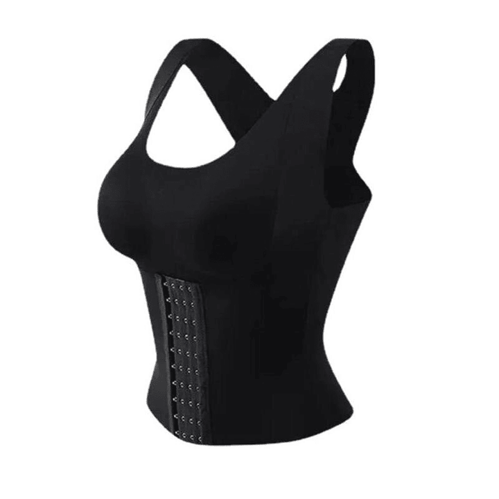 This the discount for you : Women Redutive Girdle Posture Corrector Bra Seamless Underwear Sheath Slimming Corset Tops Tummy Control Body Shaper Tank Tops