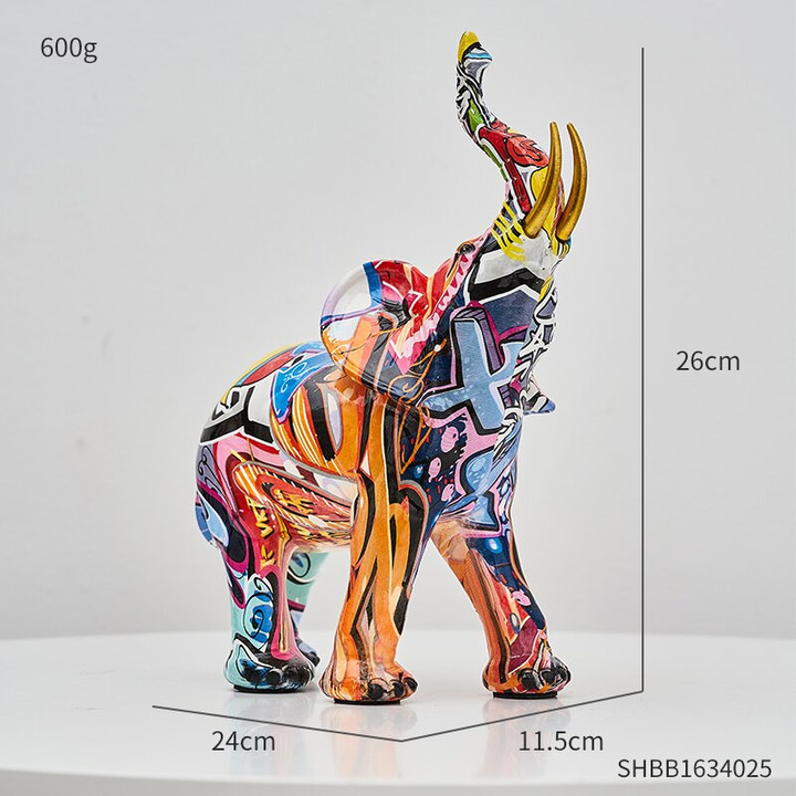 This discount is for you : Creative Graffiti Elephant Figurine