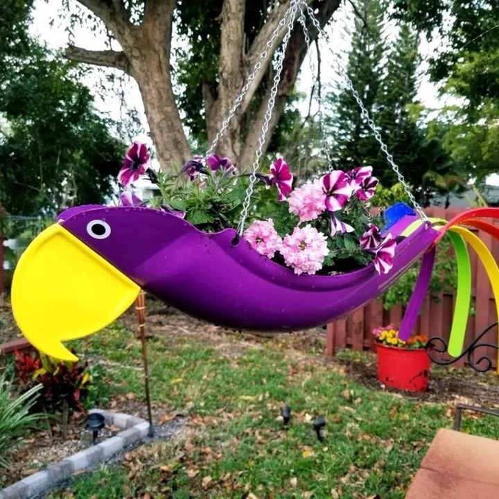 This discount is for you : 🔥Colorful bird hanging planter