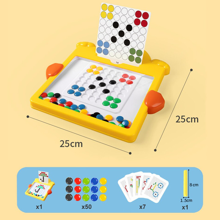 This discount is for you : Kids Magnetic steel ball drawing board writing board big chess children creative toys Baby early education drawing and creation